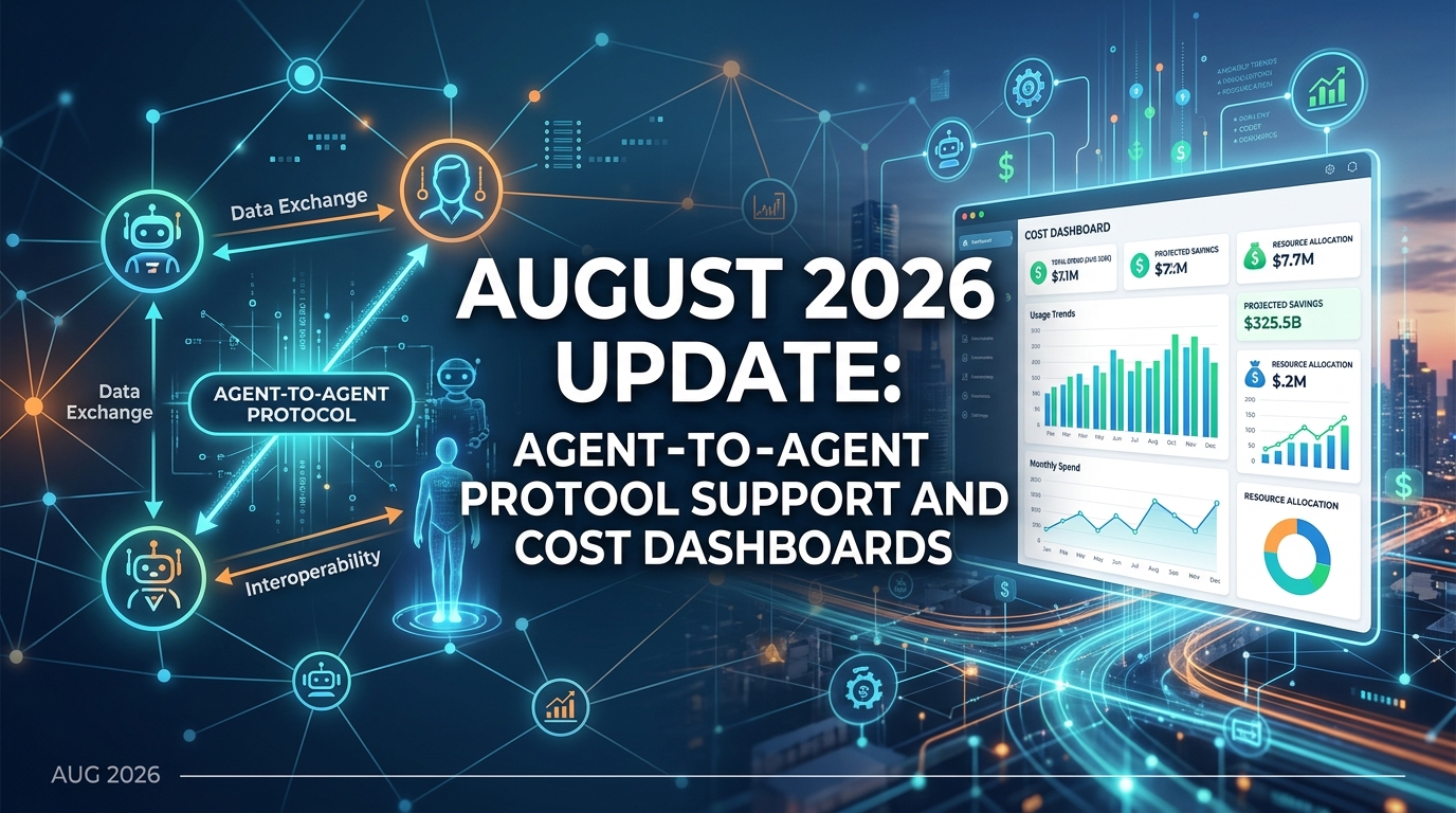 August 2026 Update: Agent-to-Agent Protocol Support and Cost Dashboards