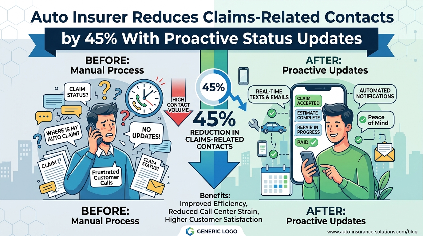Auto Insurer Reduces Claims-Related Contacts by 45% With Proactive Status Updates